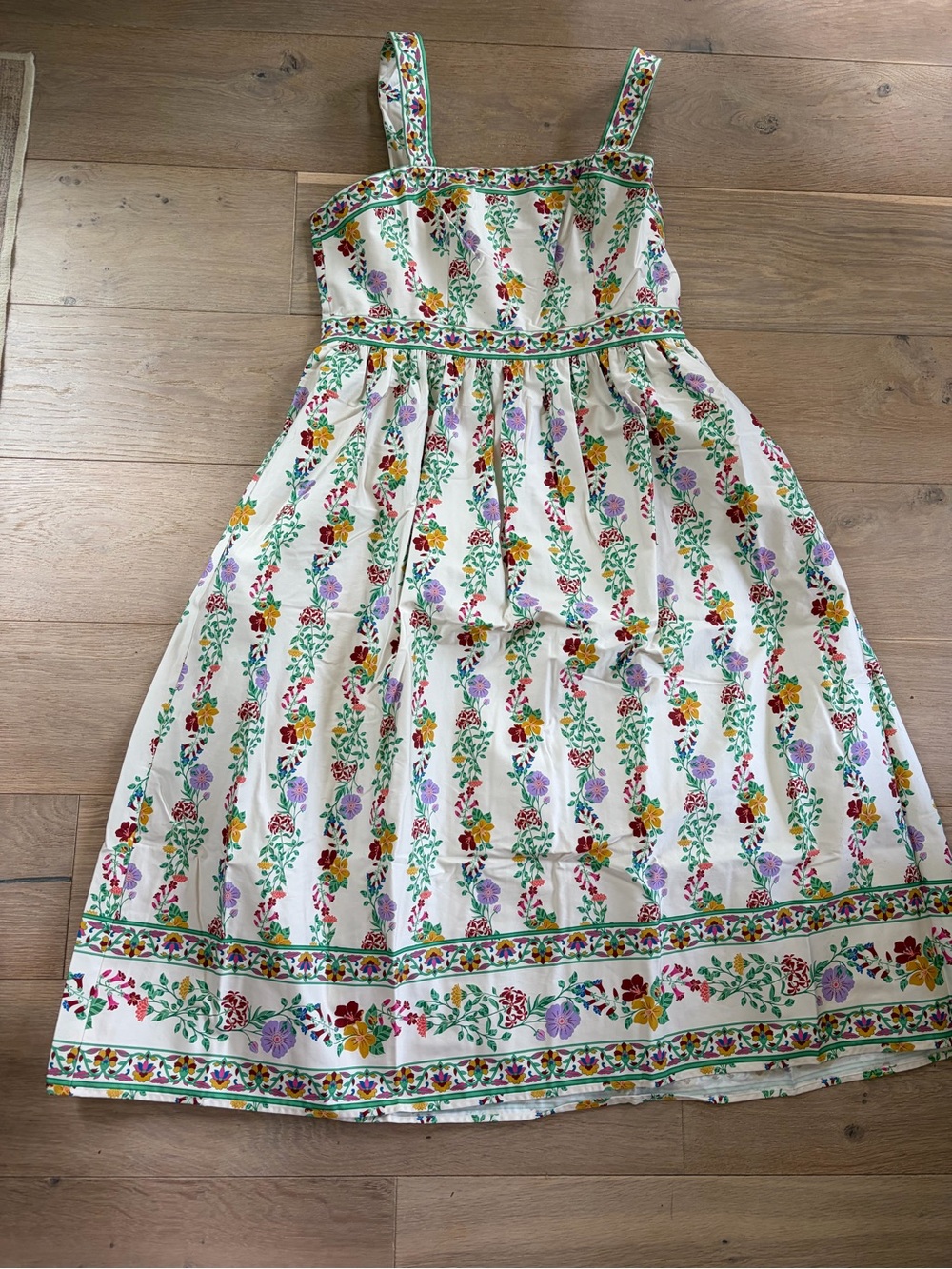 Boden NWT Square Neck Occasion Dress, Blossom Trail floral garden wedding - 12 R